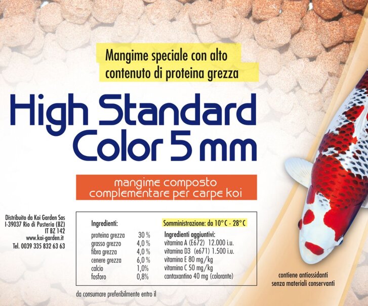 High Standard Color 5 mm - 4,5 litres de nourriture...