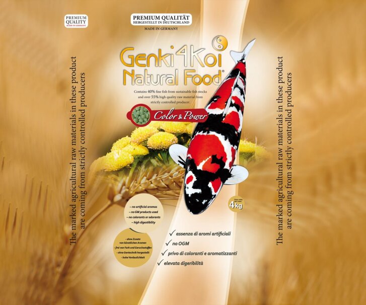 Genki4Koi Natural Food® Color&amp;Power 4kg 5 mm -...